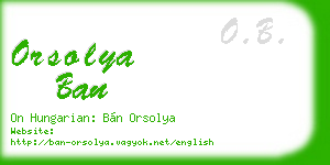 orsolya ban business card