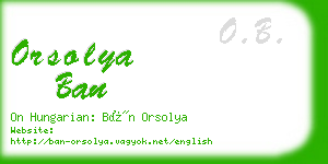 orsolya ban business card